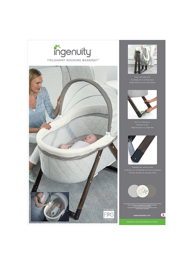 ingenuity Foldaway Rocking Wood Bassinet - Carrington  - Image 3