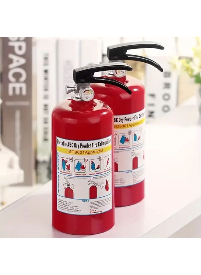 Red Simulated Fire Extinguisher Coin Bank Desktop Office Decorative Money Penny Box - Image 5