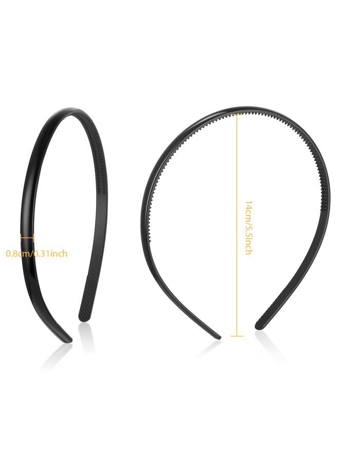 Sibba Headbands Head Hair Bands 4 Pieces Non Slip Plastic Thin Teeth Comb Skinny Hairband Easter Party Hairstyling Accessory Make Up Headwear For Women Men - Image 2