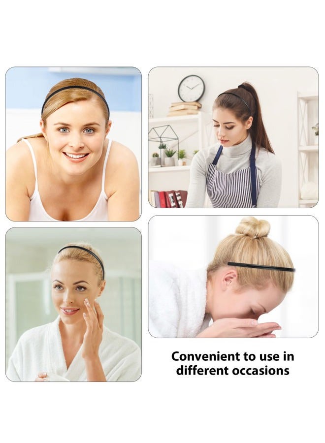 Sibba Headbands Head Hair Bands 4 Pieces Non Slip Plastic Thin Teeth Comb Skinny Hairband Easter Party Hairstyling Accessory Make Up Headwear For Women Men - Image 5