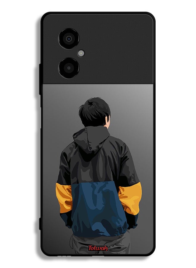Tolwak Xiaomi Poco M4 5G Protective Case Cover Boy Portrait Art - Image 2