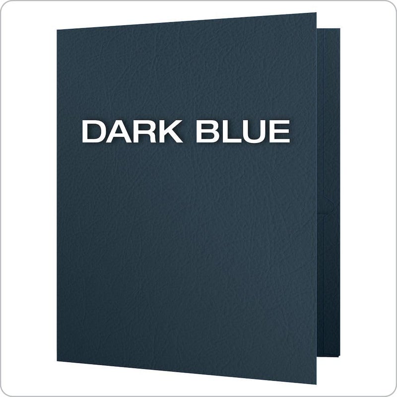 Oxford Twin-Pocket Folders, Textured Paper, Letter Size, Dark Blue, Holds 100 Sheets, (57538EE) 25 Count (Pack of 5) - Image 3