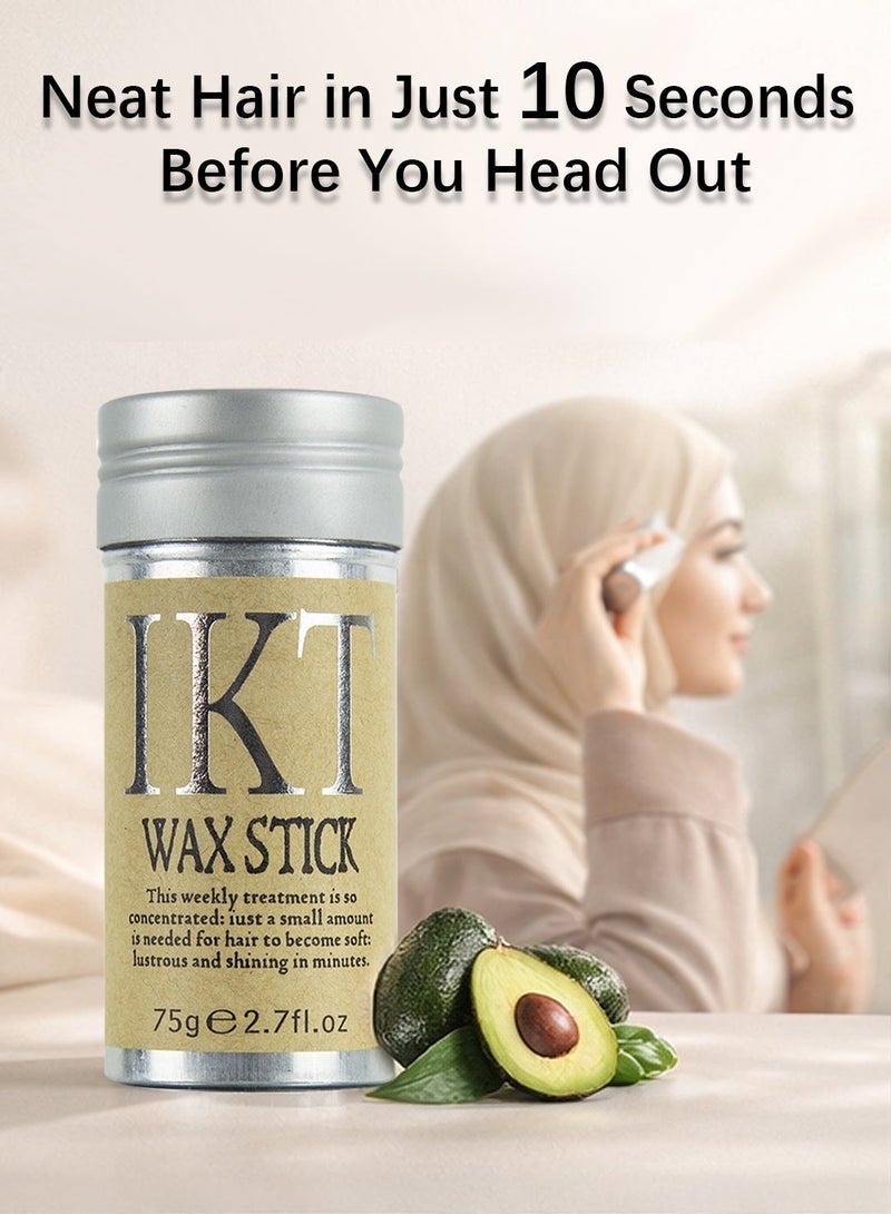 Hair Wax Stick, Strong Hold, Non-Greasy Styling Wax Stick for Flyaways, Edges, and Frizz - Image 3