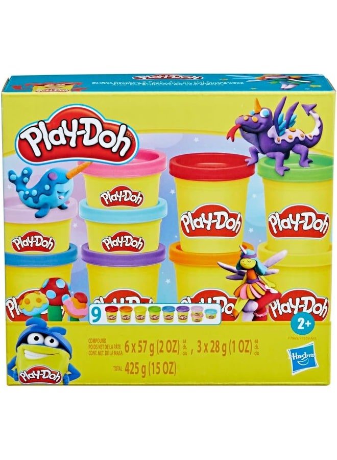 HASBRO - GAMING Bright Rainbow 9 Pack of Modeling Compound, 1- and 2-Ounce Cans, Arts and Crafts Toy for Kids 2 Years and Up, Non-Toxic - Image 3