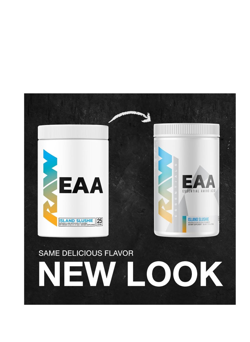RAW EAA Powder - Ultimate Hydration, Endurance & Muscle Recovery Formula, by Chris Bumstead, Island Slushie Flavor, 25 Servings