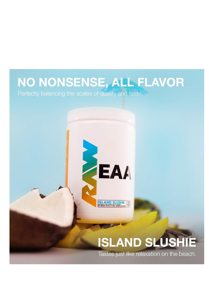 RAW EAA Powder - Ultimate Hydration, Endurance & Muscle Recovery Formula, by Chris Bumstead, Island Slushie Flavor, 25 Servings