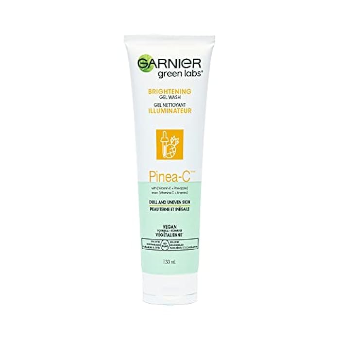 Garnier SkinActive Green Labs Brightening Gel Washable Cleanser with Vitamin C and for Dull and Uneven Skin 4.4 Packaging May Vary, Pinea-C, Pineapple, 13.2 Fl Oz - Image 1