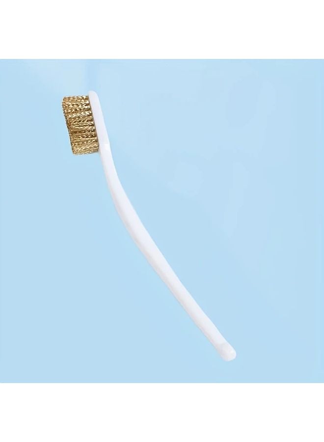 1pc Brass Wire Brush Heavy Duty Rust Remover Metal Polisher Ergonomic Grip - Image 1