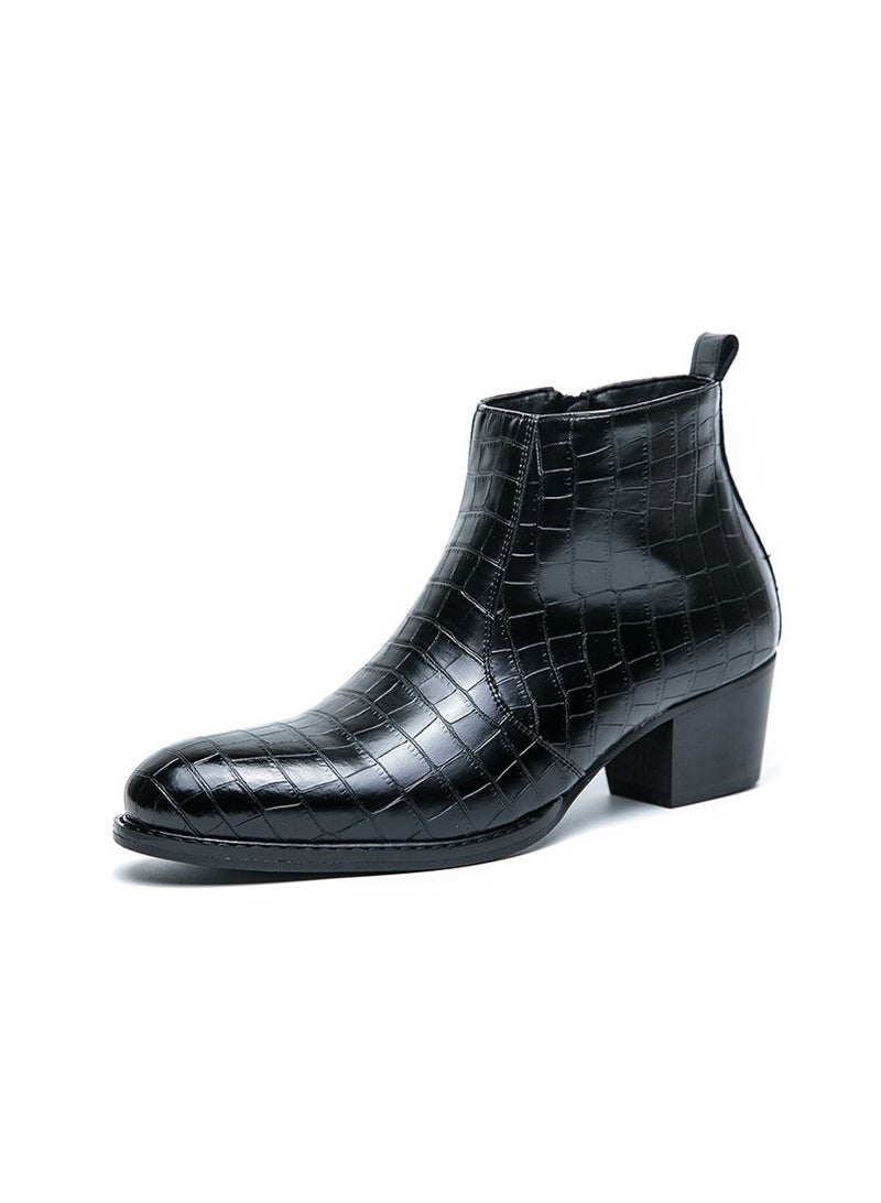 KUYING New Men's Casual Leather Boots - Image 1