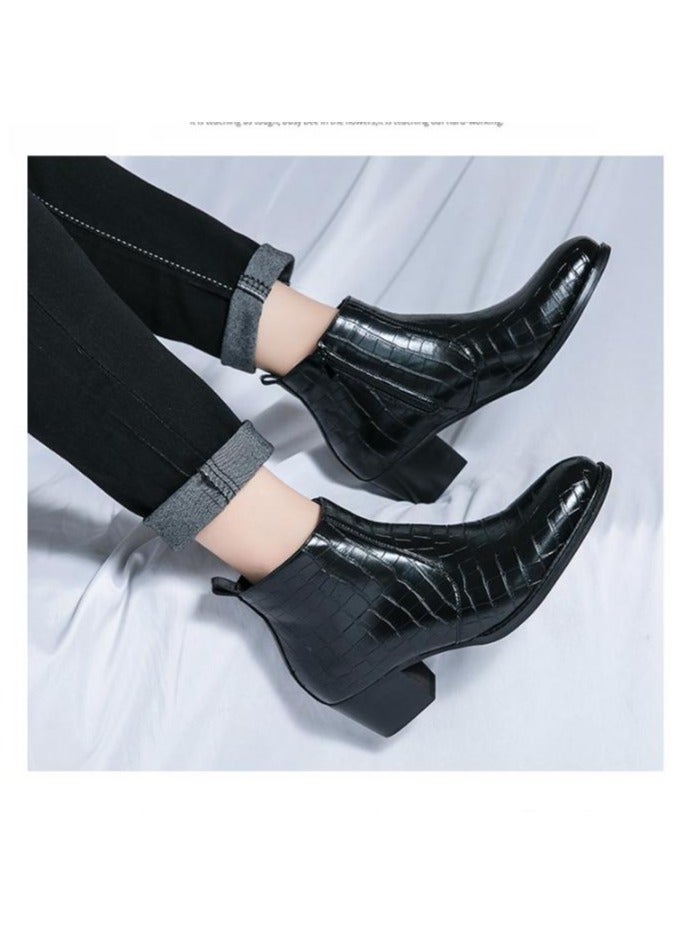 KUYING New Men's Casual Leather Boots - Image 4