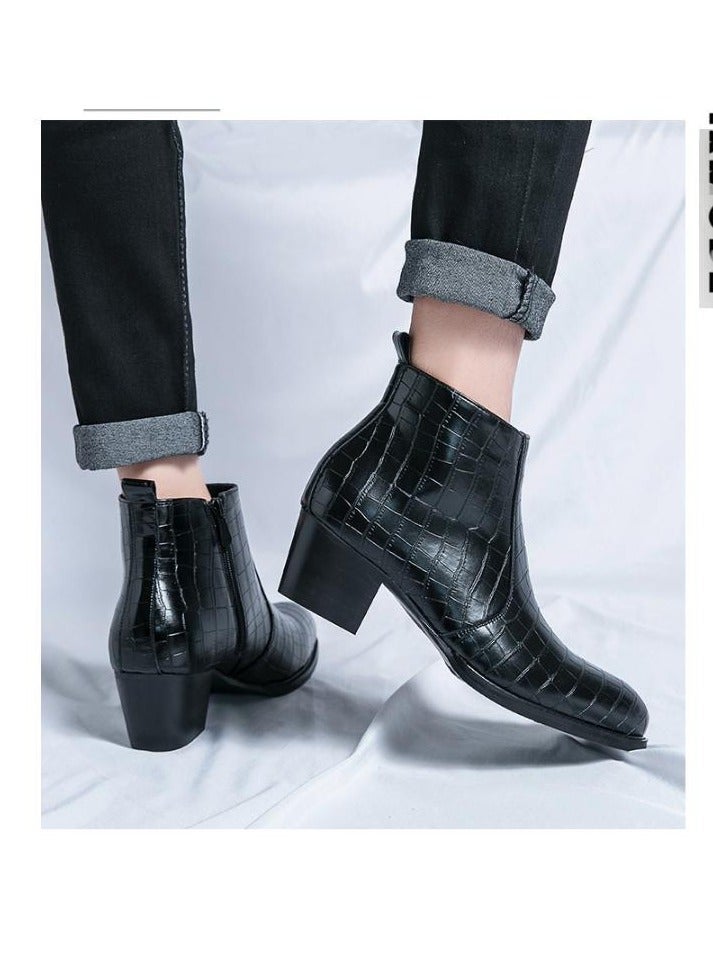 KUYING New Men's Casual Leather Boots - Image 2