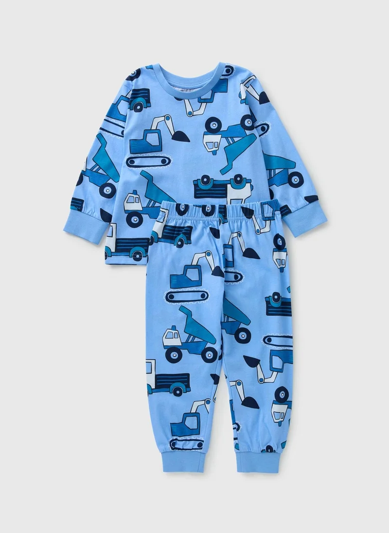 ماتلان Boys Blue Transport Pyjama Set
