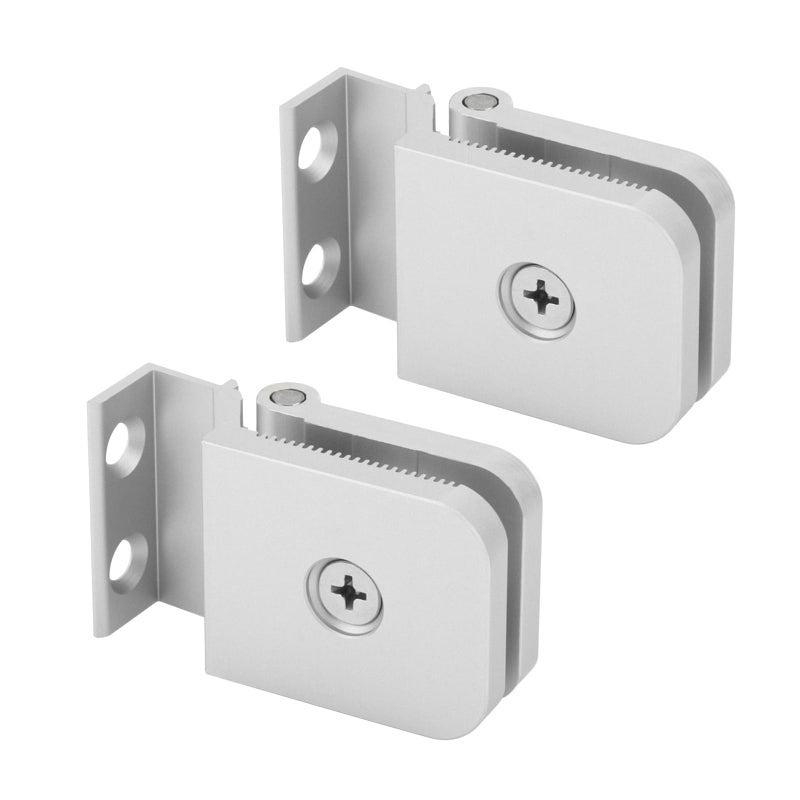 SyunsXoon 2Pack Glass Shower Door Hinges Aluminum Mini Hinge Fit for 14 Inch Thick FrameLess Glass Doors Chrome Finish Hinges for Residential Use Shower Doors Hardware Parts - Image 2