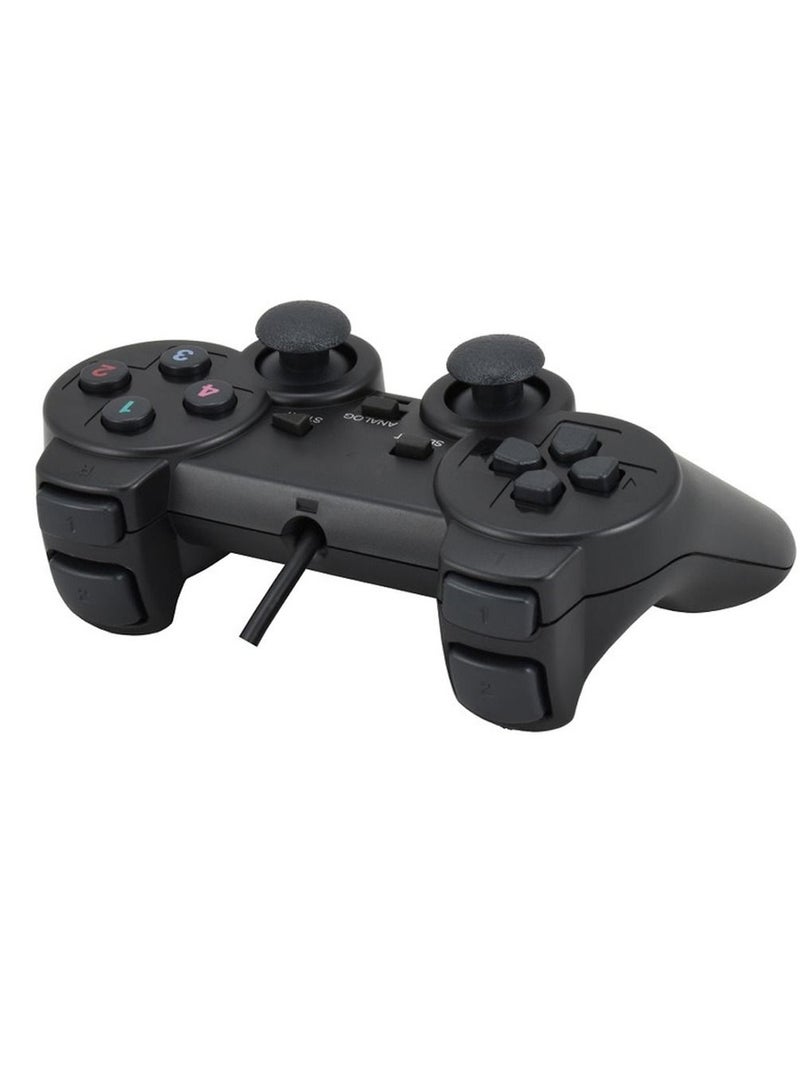 وحدة تحكم ألعاب سلكية من HOCK لجهاز PlayStation والكمبيوتر الشخصي، تصميم مريح، أزرار سريعة الاستجابة، هيكل متين، أسود، مثالية لتجربة لعب غامرة - Image 5