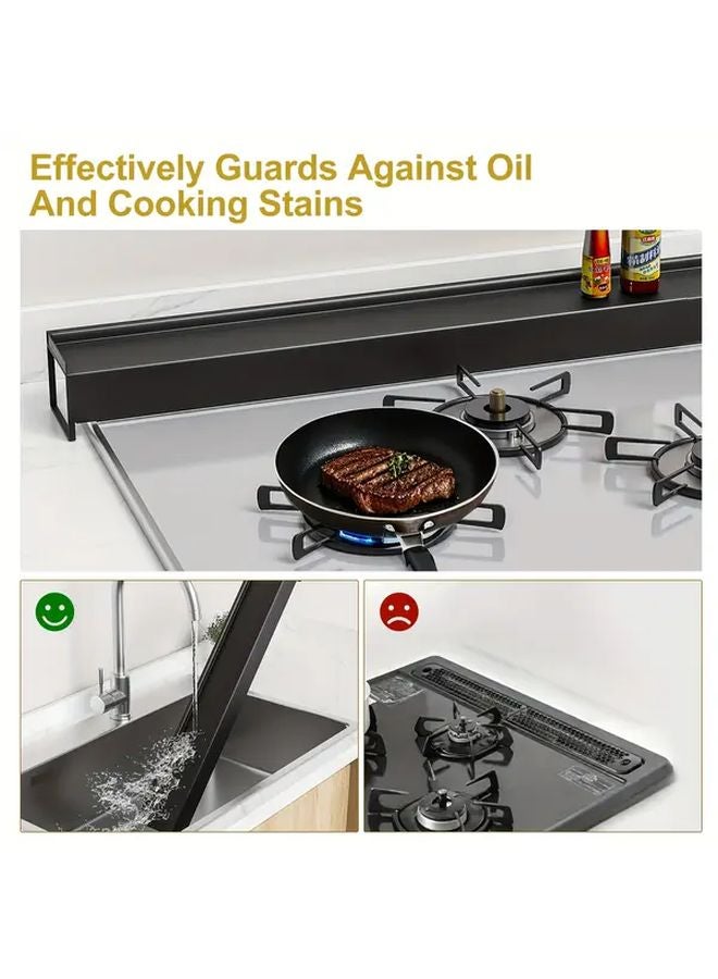 Retractable Black Heat Resistant Stove Storage Shelf With Exhaust Bracket - Image 5