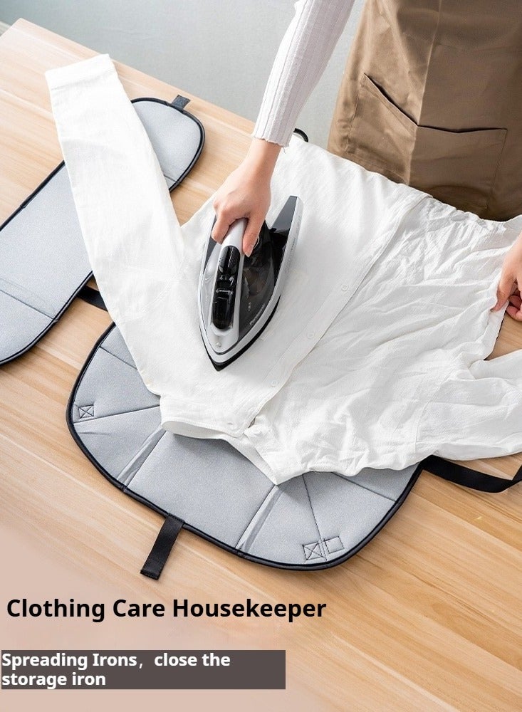 Portable ironing pad. When closed, it is a bag that can store the iron. When unfolded, it is a heat-insulating ironing board.  - Image 5