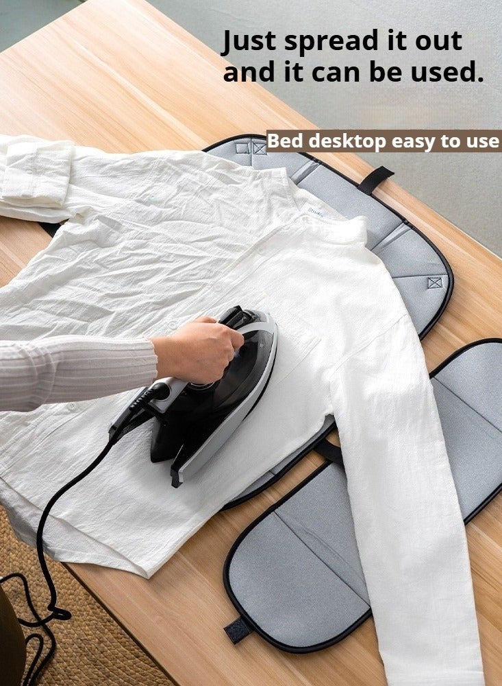 Portable ironing pad. When closed, it is a bag that can store the iron. When unfolded, it is a heat-insulating ironing board.  - Image 4