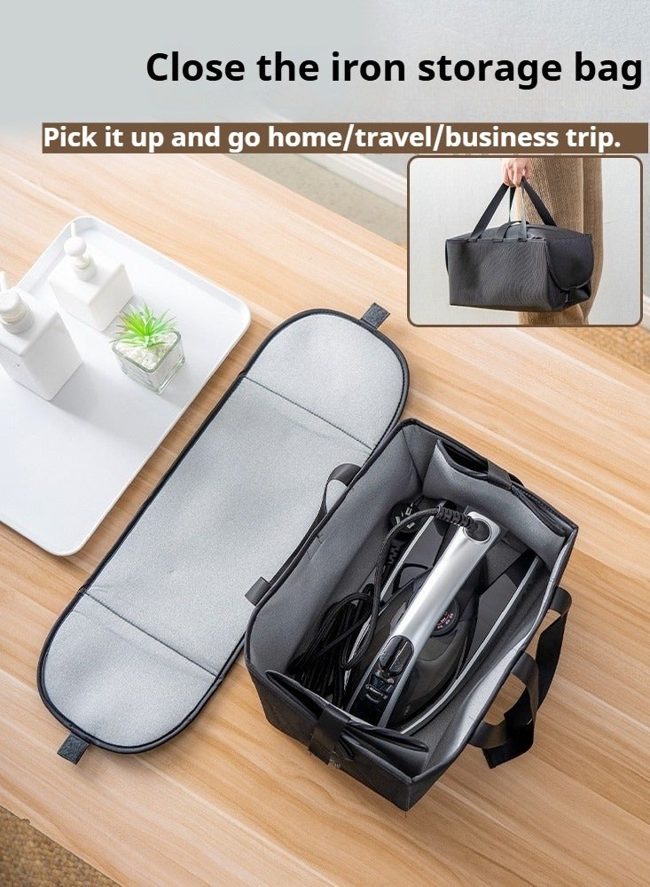 Portable ironing pad. When closed, it is a bag that can store the iron. When unfolded, it is a heat-insulating ironing board.  - Image 2
