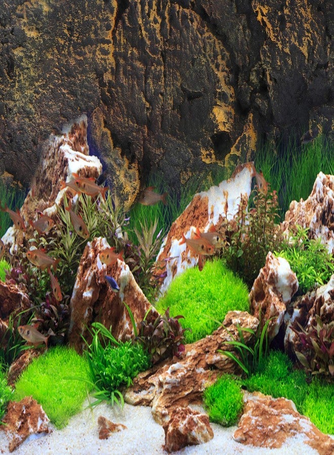 UKCOCO 3D Aquarium Background Terrarium Background- Reptile Tank Background Board 3D Rock Background, Background for Aquarium Reptile Terrarium Background Decoration Reptile Tank - Image 3