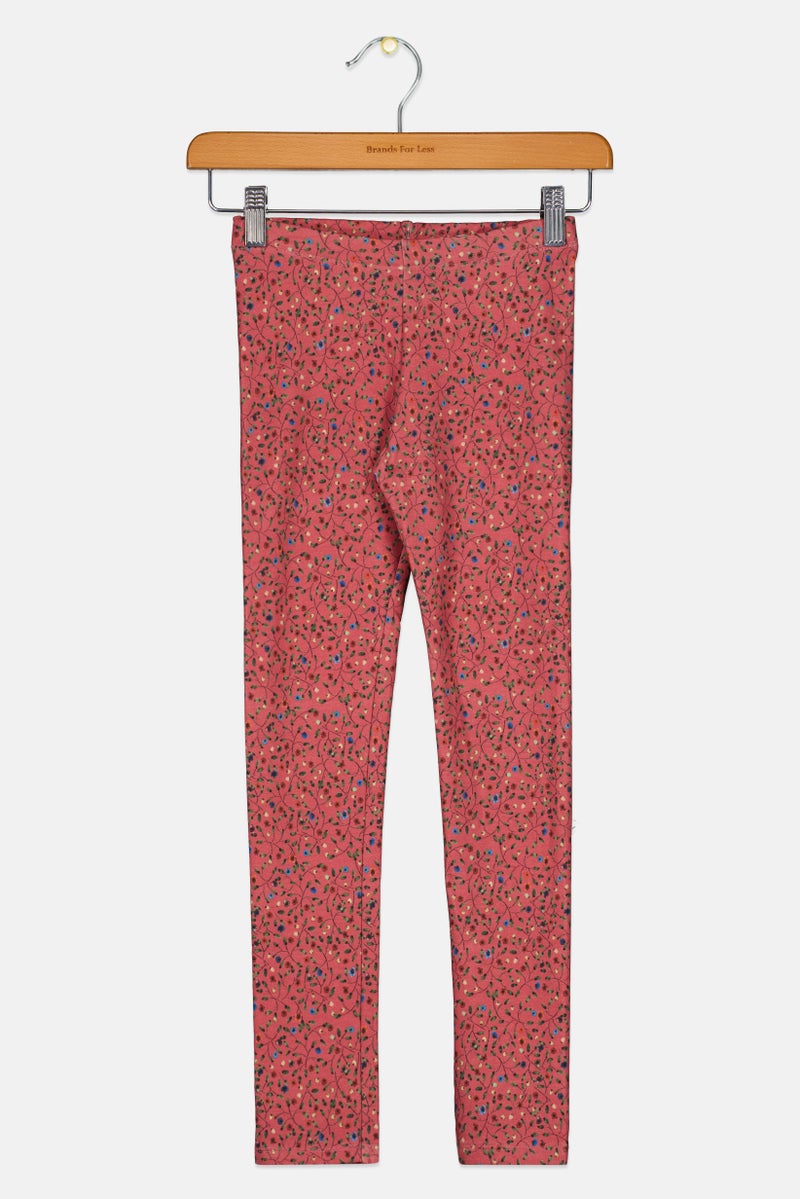 NAME IT Kids Girl Floral Print Leggings, Multicolor - Image 1