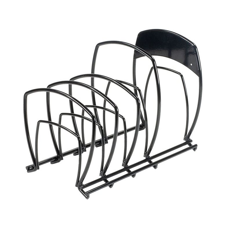 Lodge 5-Tier, Kitchen and Pantry Cast Iron Cookware Storage Organizer, Steel Construction, Matte Black , 11.07 x 8.25 x 14.32 - Image 2
