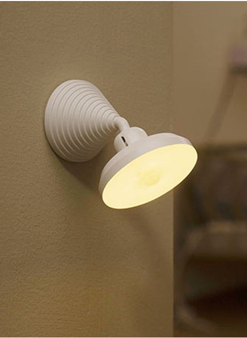 ضوء ليلي LED مع مستشعر حركة يدور 360 درجة، ضوء ليلي LED (ضوء أبيض)