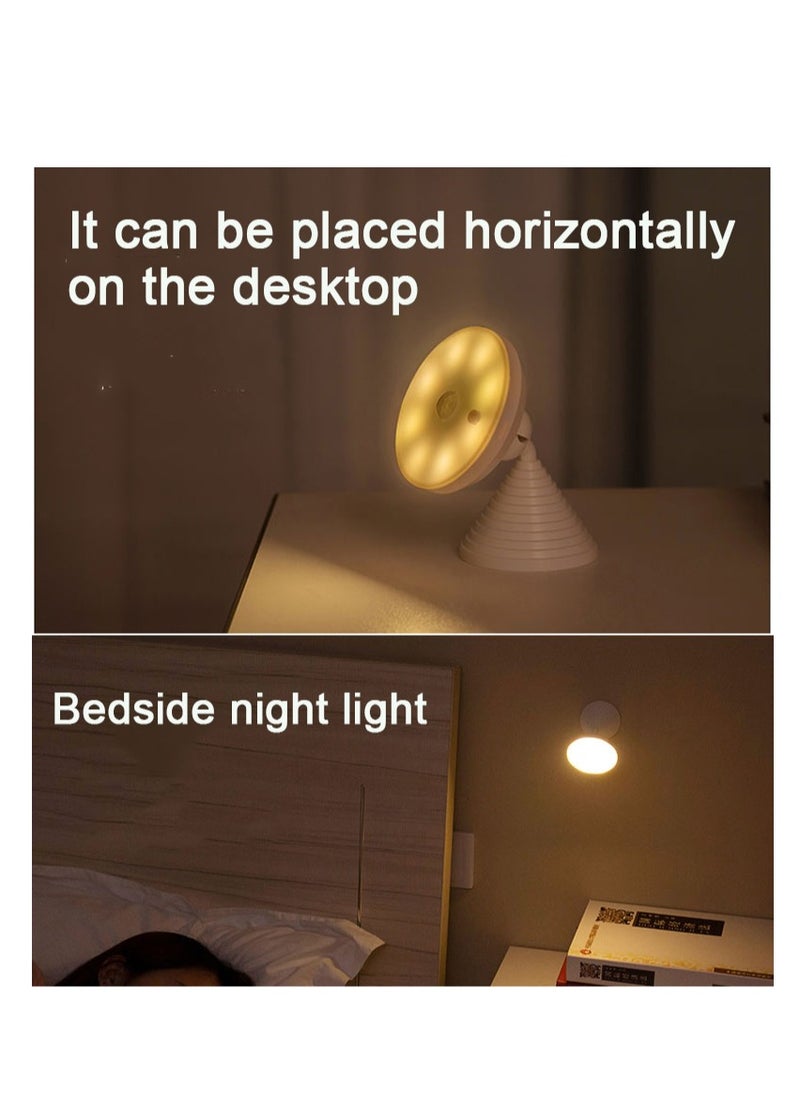 ماركة غير محددة - ضوء ليلي LED مع مستشعر حركة يدور 360 درجة، ضوء ليلي LED (ضوء أبيض) - Image 1