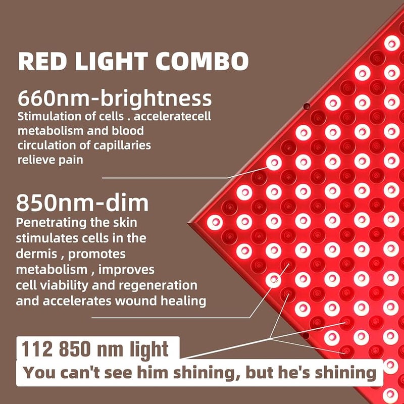 Rhmip LED-Red-Light-Therapy-Device - 45W LED Panel Deep 660nm and Near-Infrared 850nm LED Light Combo for Skin Beauty, Pain Relief of Muscles and Joints - Image 5
