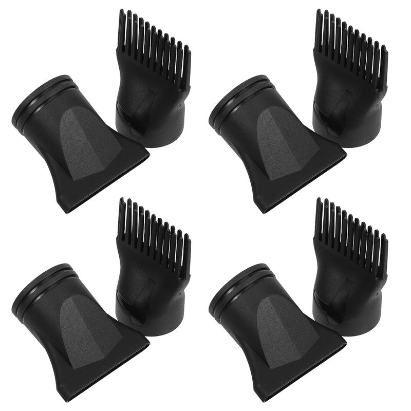 8pcs Hair Dryer Nozzle Attachment Set, Plastic Concentrator Tips with Comb, Universal Blow Dryer Accessories for Salon and Home Hair Styling - Image 1