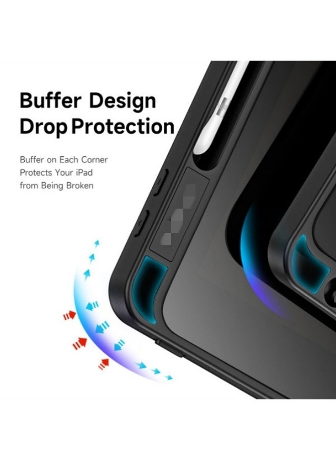 Generic - Magi Series Case for iPad 7/8/9 10.2/iPad 10/iPad Air 4/5 10.9/iPad Pro 11 (With Apple Pencil Holder & Auto Sleep Wake) - Image 1