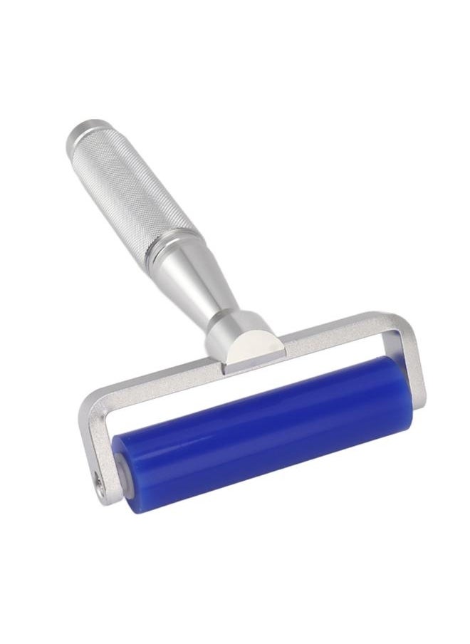 NIBEMINENT Silicone Manual Roller Cleaner Tool Laminated Static Lint Remover with Metal Handle Blue 4in  - Image 3