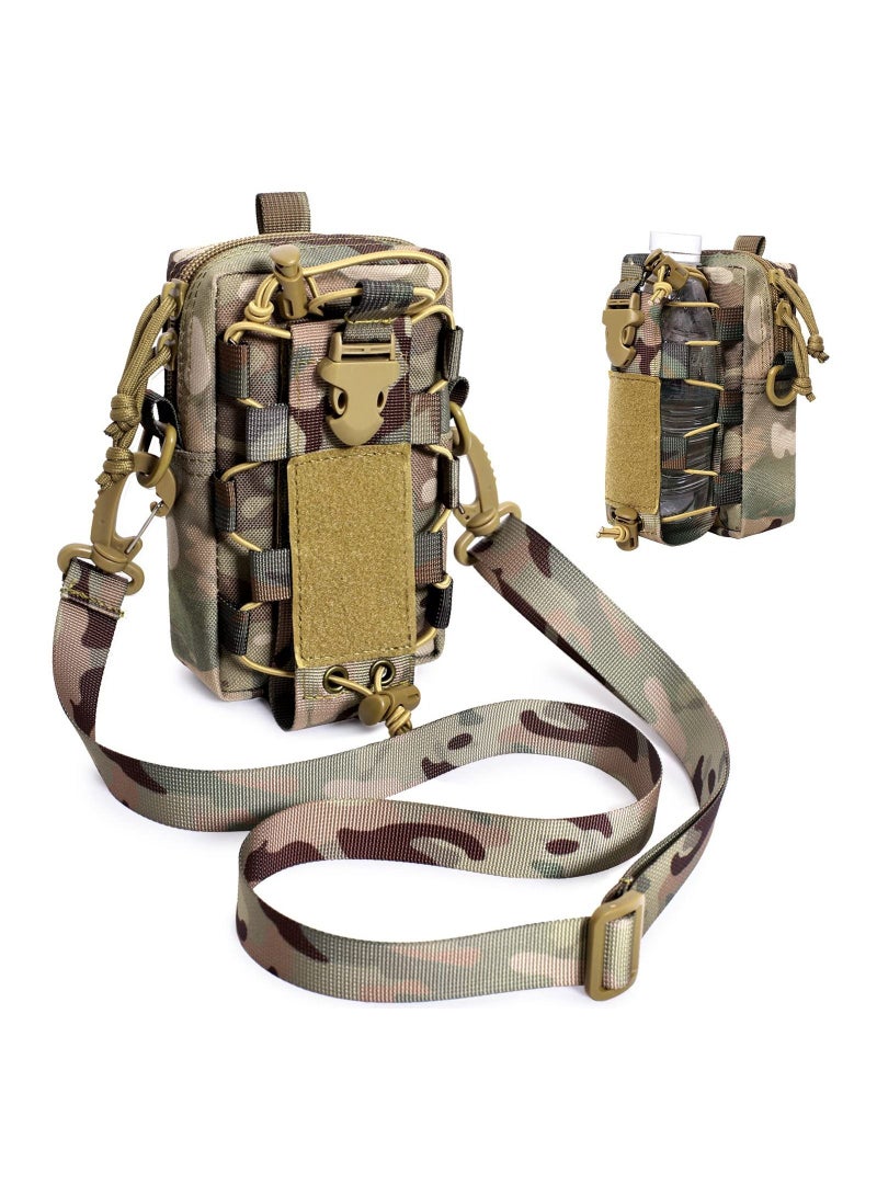 شو وو Multipurpose Tactical EDC Molle Waist Pouch Belt Bag Cellphone Phone Holster Camping Hiking Organizer Utility IFAK for Smartphone, Tools Kit Gadget - Image 1