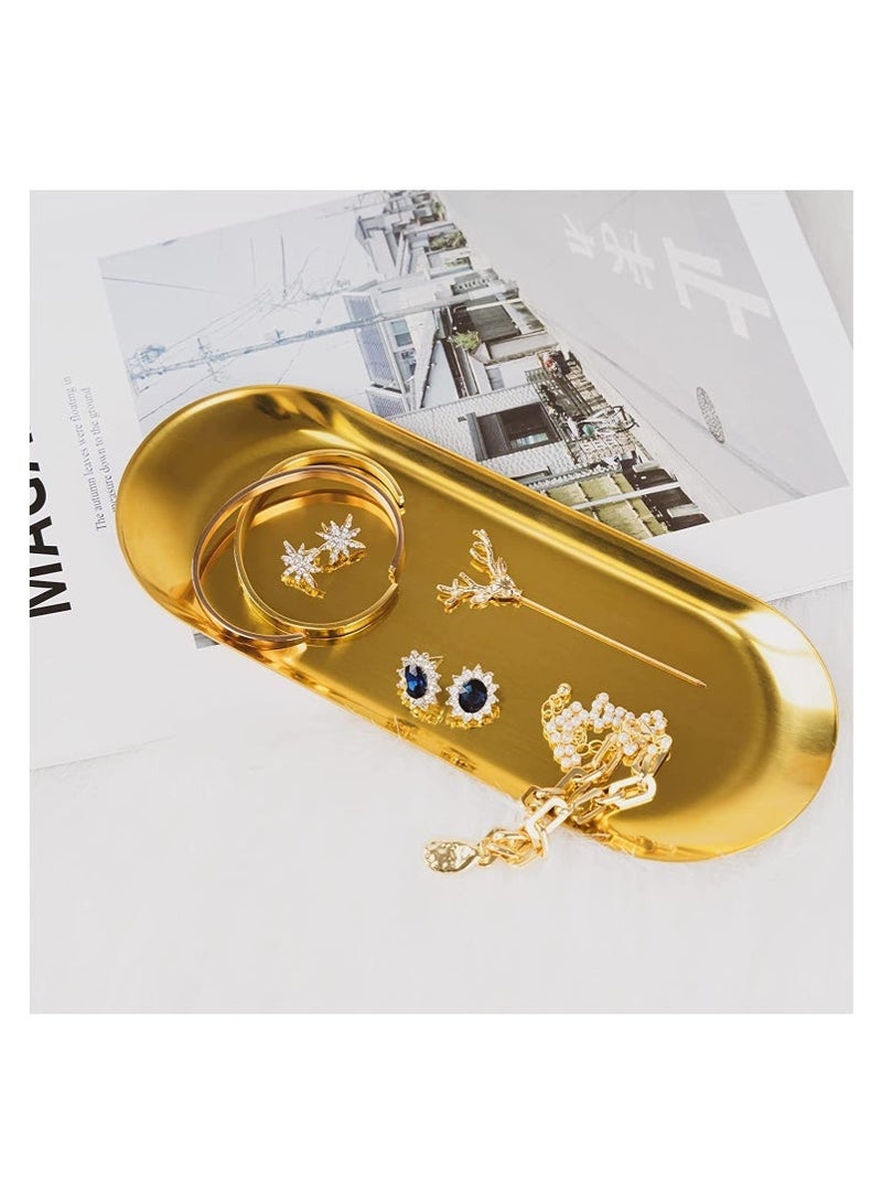 Bukela 2 Pack Stainless Steel Towel Tray Holds Candles, Bathroom Soap Dish Tea Tray - Image 4