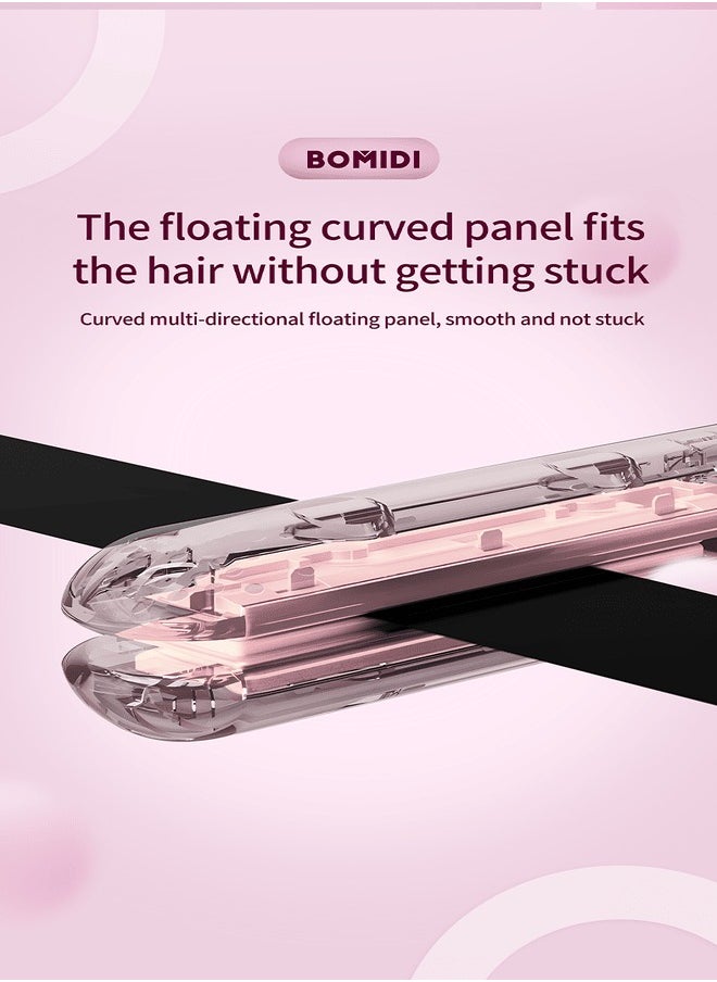 BOMIDI Hair Straightener With Bottom Rotation Gear Adjustment, Smart Thermostat, MCH Tech 15 Second Rapid Heating and Smart Display HS2  - White  - Image 3