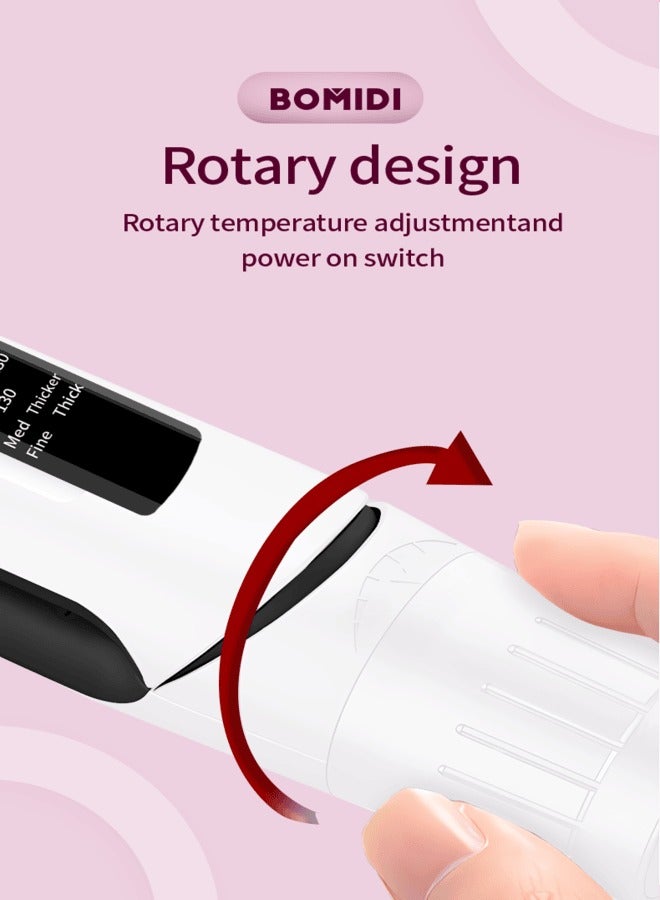 Hair Straightener With Bottom Rotation Gear Adjustment, Smart Thermostat, MCH Tech 15 Second Rapid Heating and Smart Display HS2  - White