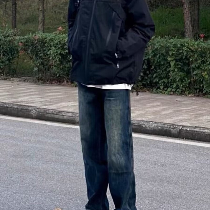 Unisex Classic Denim Jeans Loose Fit Daily Outdoor Wear - Image 5
