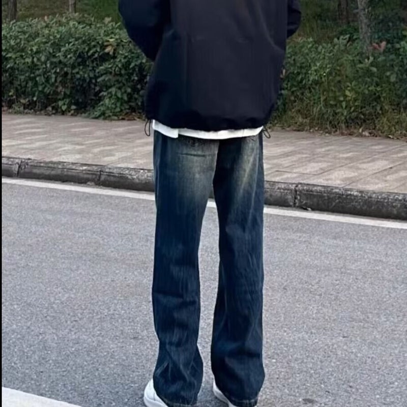 Unisex Classic Denim Jeans Loose Fit Daily Outdoor Wear - Image 3