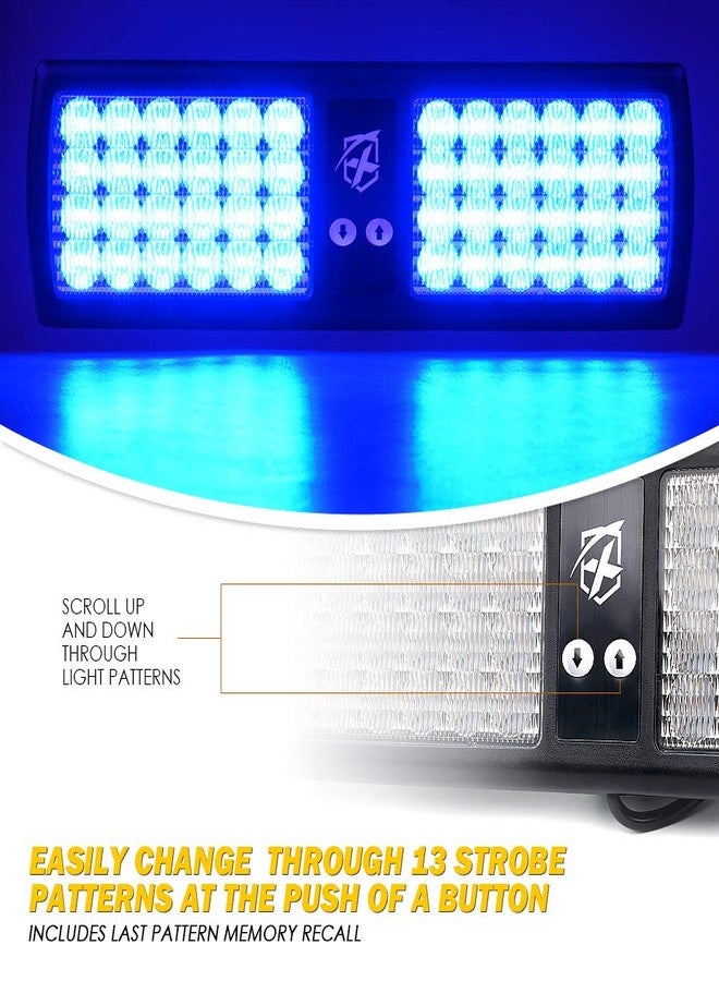Xprite أضواء تحذيرية زرقاء وامضة بتقنية LED من Xprite، مناسبة لمركبات إنفاذ القانون والطوارئ والشاحنات والسيارات. - Image 3