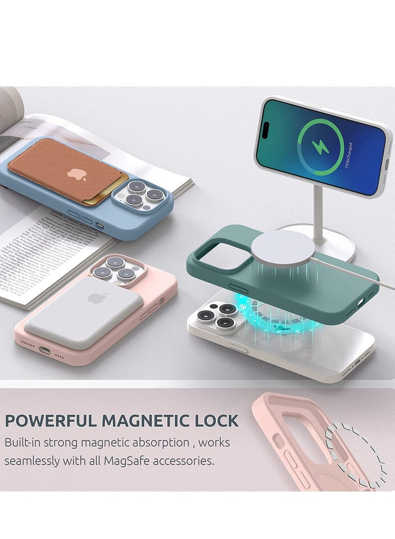 ELTRAZONE Magnetic Case Designed for iPhone 14 Pro Max Case 6.7 inch (2022), Compatible with MagSafe, Liquid Silicone Phone Case for iPhone 14 Pro Max, Chakl Pink - Image 4