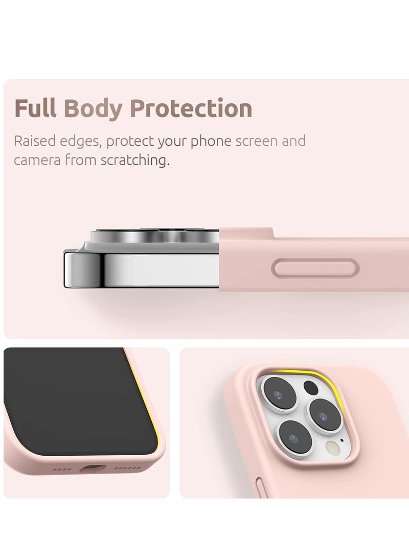 ELTRAZONE Magnetic Case Designed for iPhone 14 Pro Max Case 6.7 inch (2022), Compatible with MagSafe, Liquid Silicone Phone Case for iPhone 14 Pro Max, Chakl Pink - Image 3