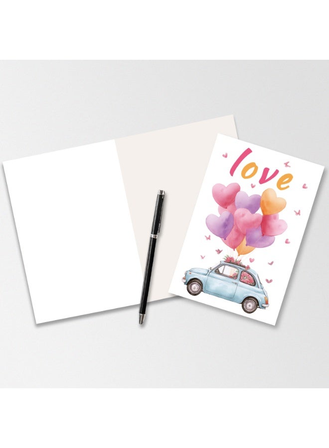 بطاقات تهنئة فارغة جميلة لعيد الحب والاستخدام اليومي -بطاقات "الحب"، بطاقات عيد الحب، بطاقات الحب، بطاقات الشكر، بطاقات الذكرى السنوية، بطاقات الزفاف، بطاقات الرومانسية، بطاقات الحب، مناسبة للزوجات والأزواج والصديقات والأصدقاء -7"x4.7" (18"x12 سم) - Image 3