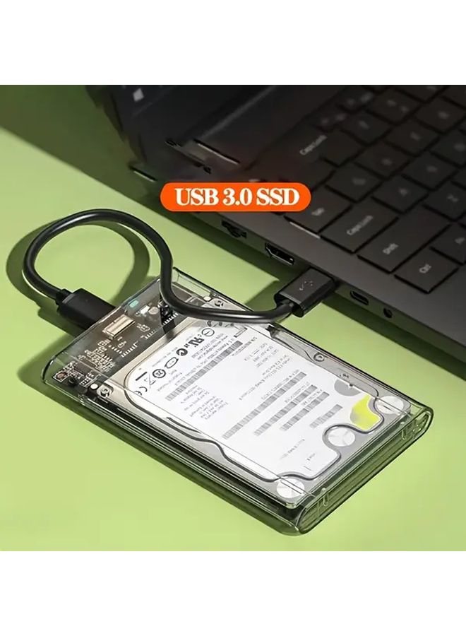 4 تيرابايت يو إس بي 3.0 علبة قرص صلب خارجية شفافة خالية من الأدوات مقاس 2.5 بوصة لـ SSD و HDD - Image 1