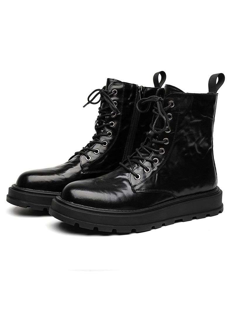 Warrior New Youth Fashion Thick Sole High Top Boots - Image 1