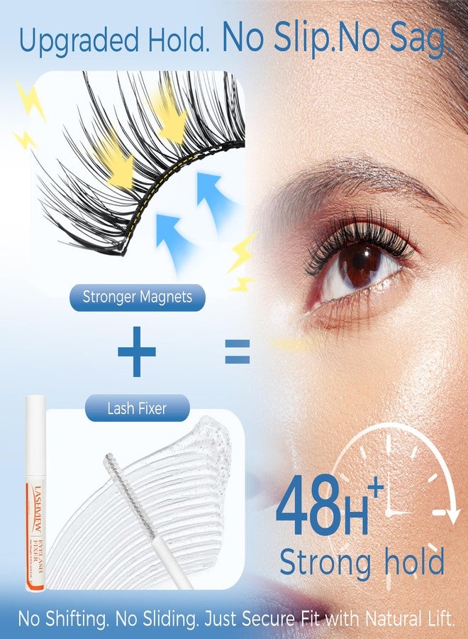LASHVIEW Magnetic Eyelashes with Applicator Upgrade Soft Magnetic Eyelashes Natural Look Reusable No Glue or Eyeliner Needed Easy to Wear and Remove (RC14) - Image 5