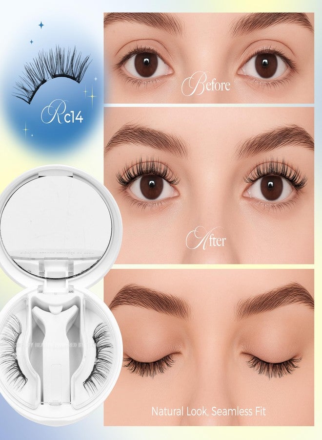 LASHVIEW Magnetic Eyelashes with Applicator Upgrade Soft Magnetic Eyelashes Natural Look Reusable No Glue or Eyeliner Needed Easy to Wear and Remove (RC14) - Image 4