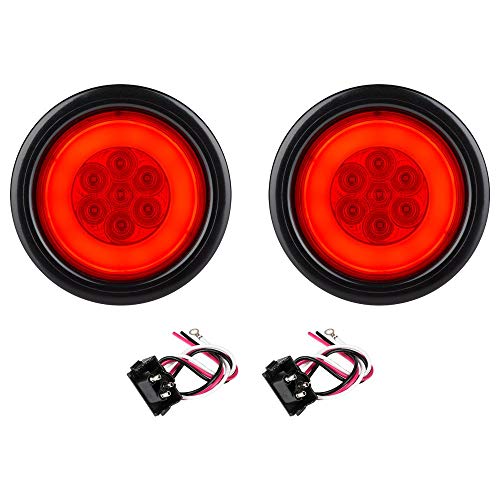 Lumitronics RV HALO LED 4 Inch Sealed Round Stop/Turn/Tail Lights (Red Pair) - Image 1