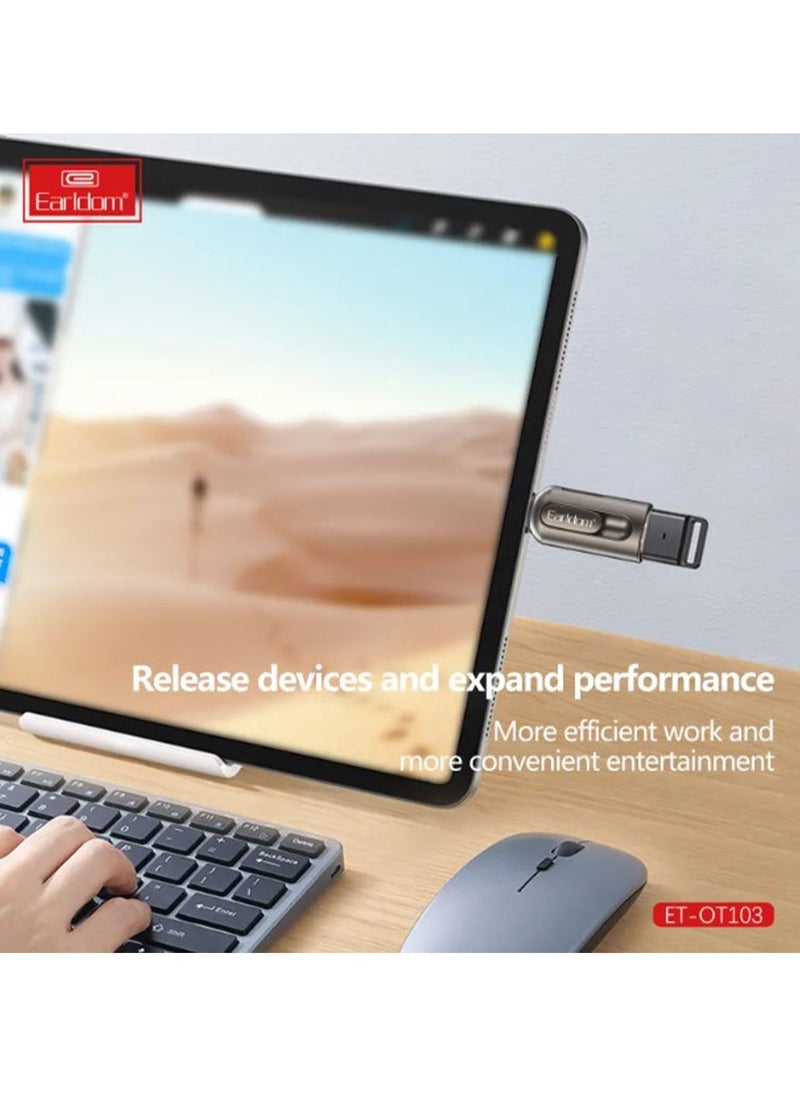أيرلدوم - قارئ بطاقة TF بطاقة الهاتف المحمول، ينطبق على هاتف Apple Android المحمول محول الكمبيوتر TF بطاقة الذاكرة محول OTG - Image 1
