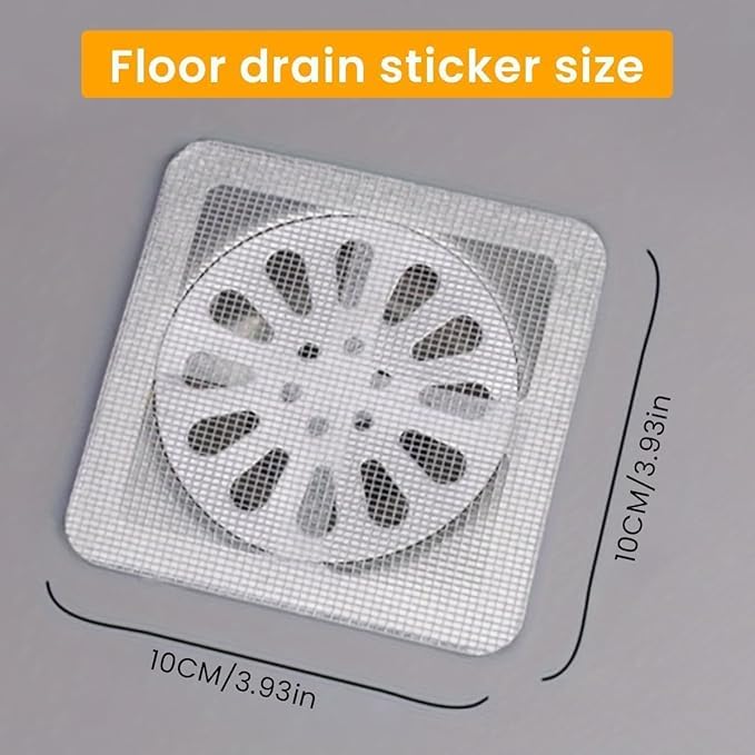 BEMOX 30-Pack Disposable Shower Drain Hair Catcher - Waterproof Mesh Stickers for Sink, Bathtub & Kitchen - Easy-to-Use Drain Covers for Hair & Debris (4" x 4") - Image 3