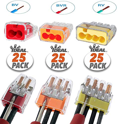 Ideal Industries Ideal Electrical 30-1031 in-Sure 2-Port x25, 3-Port x25, 4-Port x25, Push-in Wire Connector (75 Pack) - Image 2