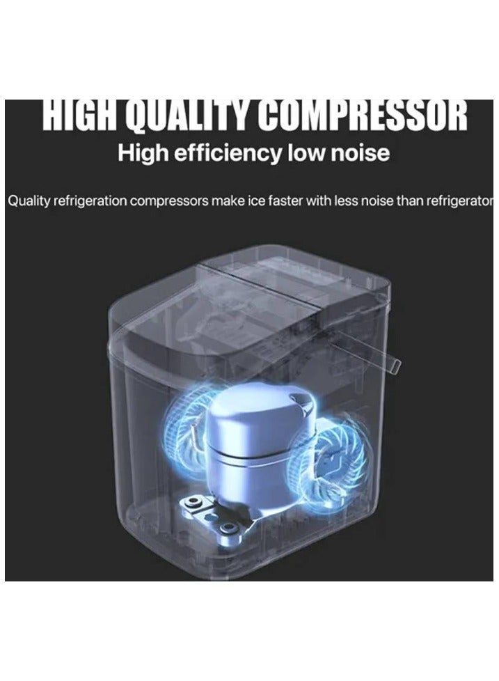 ريبنيو ماكينة صنع الثلج أحدث إصدار 2024 مصنوعة من أفضل الخامات  HZB-16AL بسعة 2 لتر - أبيض - Image 4